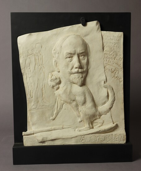 Bas-relief of Steinlen By Thomas Cartier