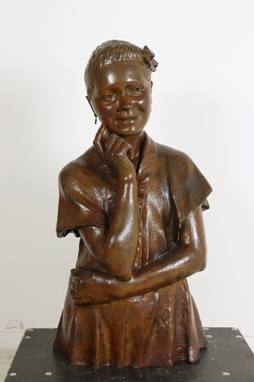Bust of a young creole by Albert-César Cappabianca