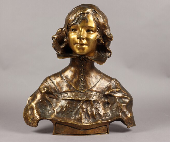 Young woman bust by Paul François Berthoud