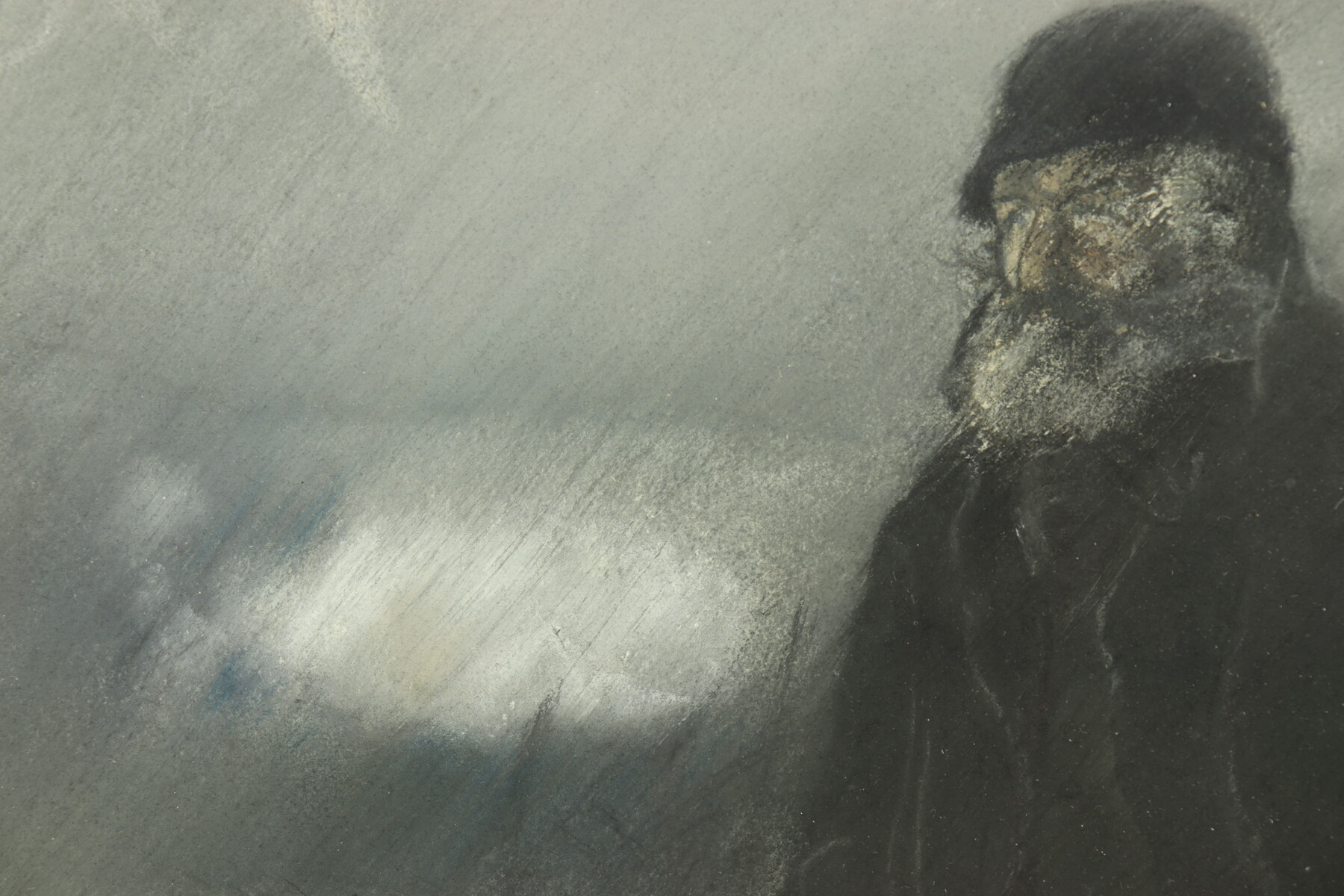 Chemineau sous la pluie, par Jean-François Raffaelli