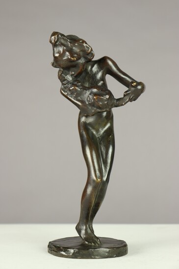 Girl with a cat by Carl Milles