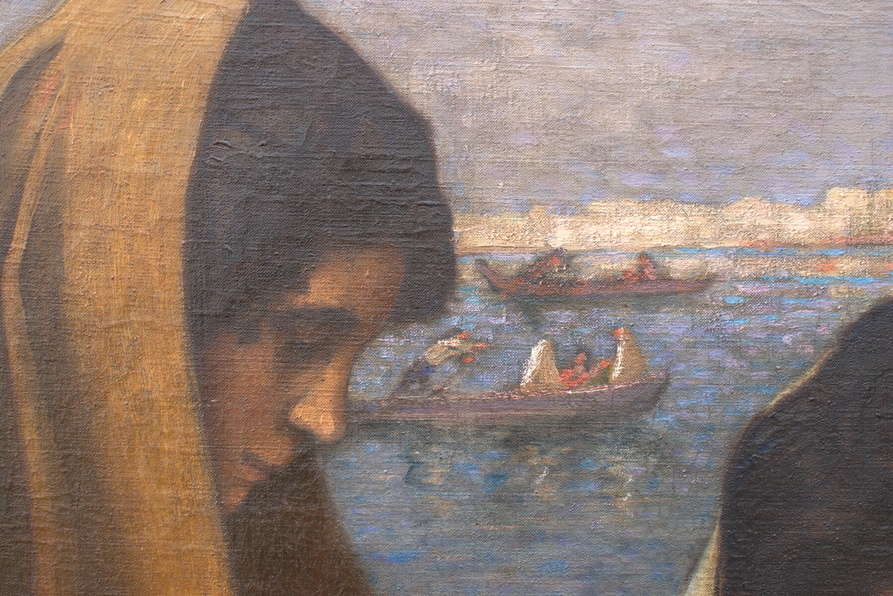 Jeunes femmes en gondole à Venise par Charles Martel