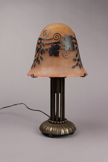 Table lamp by Edgar Brandt and Daum
