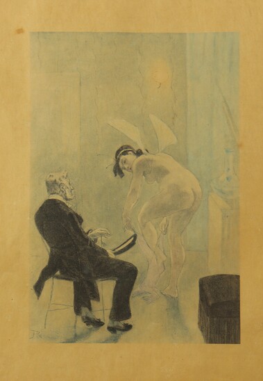 Le Maillot, engraving by Félicien Rops