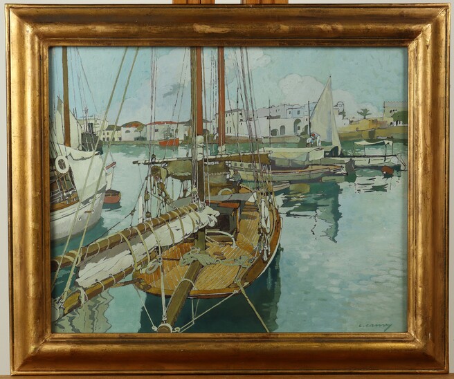 The port of Algiers by Léon Cauvy