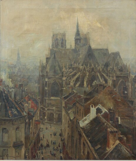 The roofs over the city, by Oswald Poreau