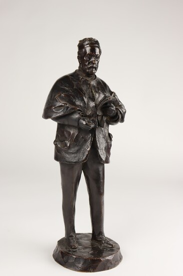 Louis Pasteur, Bronze sculpture by Théodore Rivière