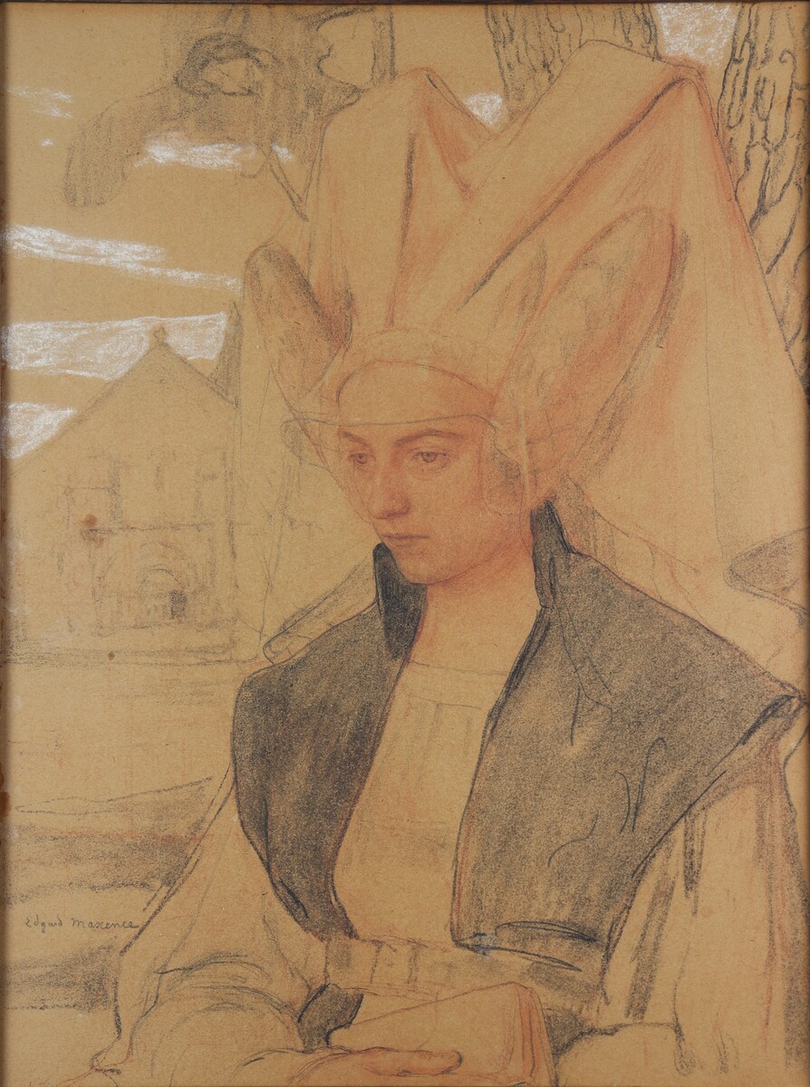 Portrait de femme par Edgard Maxence