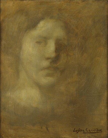 Portrait of a young girl by Eugène Carrière