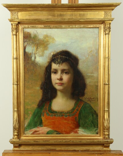 Portrait of a young lady by Yves Edgard Muller