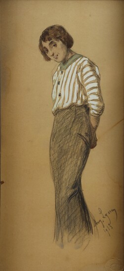 Portrait of a young man by Amédée Lynen